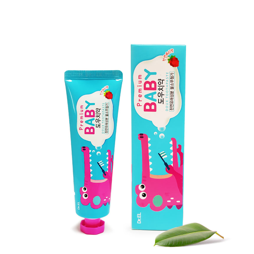 Dr.EL Baby Toothpaste Bundle [3 x Dr.EL Premium Natural Baby Toothpaste (Korea No. 1) - 60g, Made in Korea, Approved by Dentists, Most Organic Components]